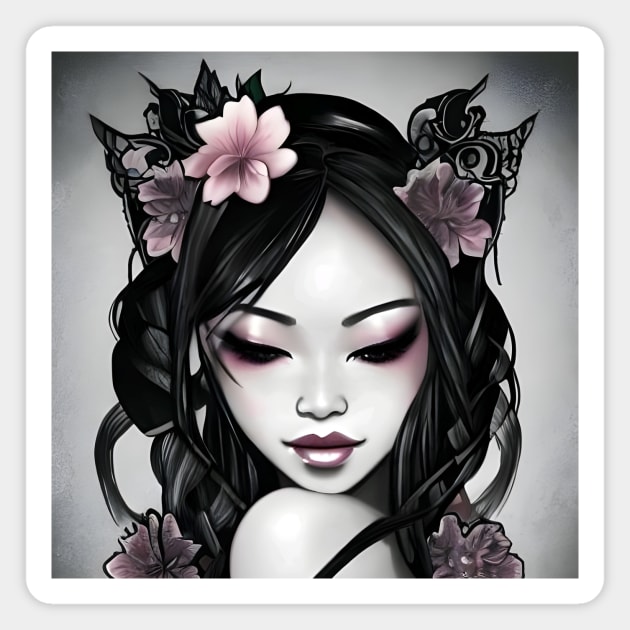 Most Beautiful Asian Girl Magnet by animegirlnft